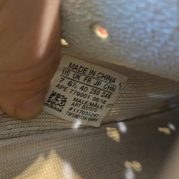 Off White x Yeezy Adidas Custom Boost 350 v2 Athletic Sneakers shoes sz 7